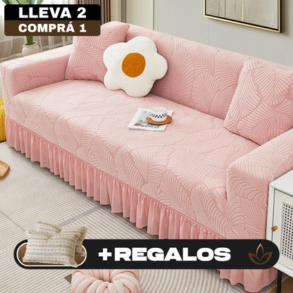 [Llevá 2 Pagá 1] Funda para Sofá Santino en Algodón y Poliéster (¡Diseño Majestuoso y Confortable!) +2 Almohadas de Regalo