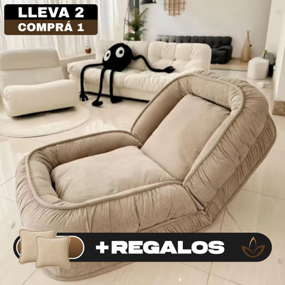 [Llevá 2 Pagá 1] Butaca Puffy Reclinable y Ultra Acolchonado + 2 Almohadas de Regalo