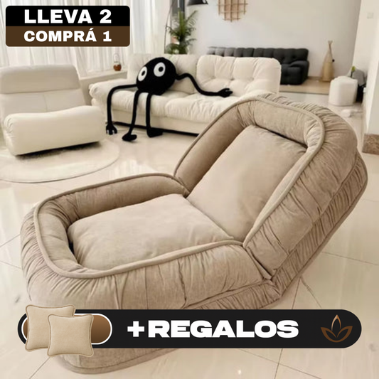 [Llevá 2 Pagá 1] Butaca Puffy Reclinable y Ultra Acolchonado + 2 Almohadas de Regalo