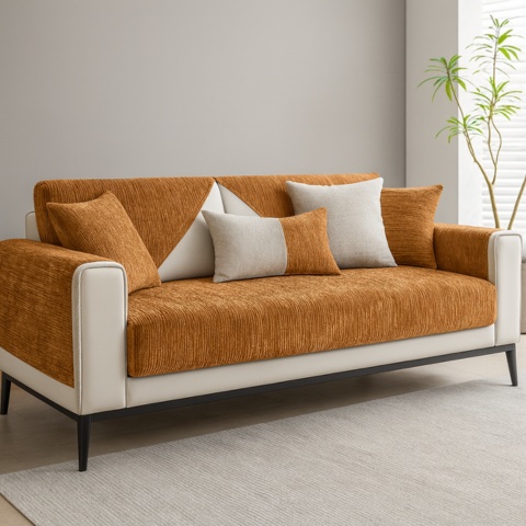 [Llevá 2 Pagá 1] Funda de Sofá Completa en Algodón y Poliéster +2 REGALOS: Almohadones