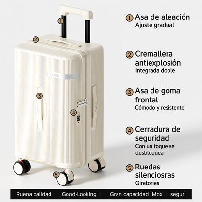 [Llevá 2 Pagá 1] Valija de Viaje AirLine de Alta Capacidad en Policarbonato y ABS con Forro Interno y Divisiones Inteligentes