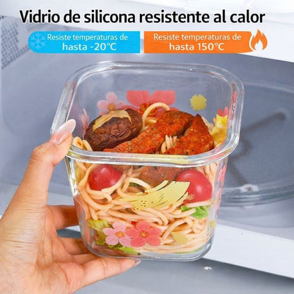 Kit de 10 Frascos Herméticos de Vidrio Templado con Tapa Sellada y Trabas + REGALO: Kit de Utensilios de Cocina