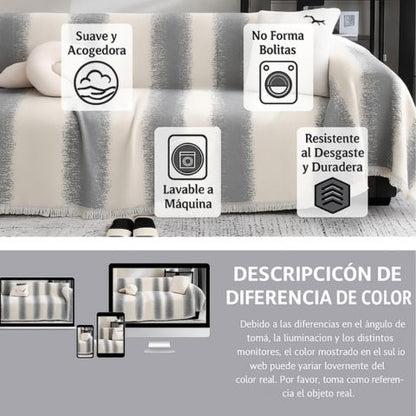 [Llevá 2 Pagá 1] Funda para Sofá Encanto en Algodón y Poliéster +REGALOS: 2 Almohadones