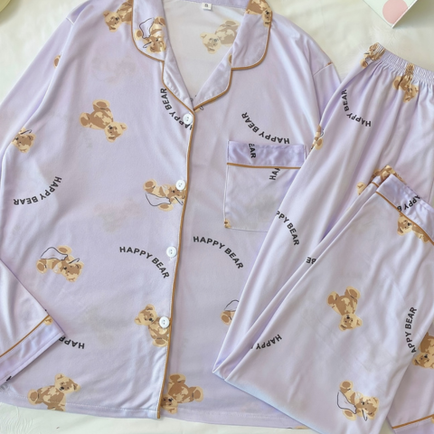 [Llevá 3 Pagá 2] Pijamas Femeninos en Seda Hielo y Algodón + REGALO: Par de Pantuflas