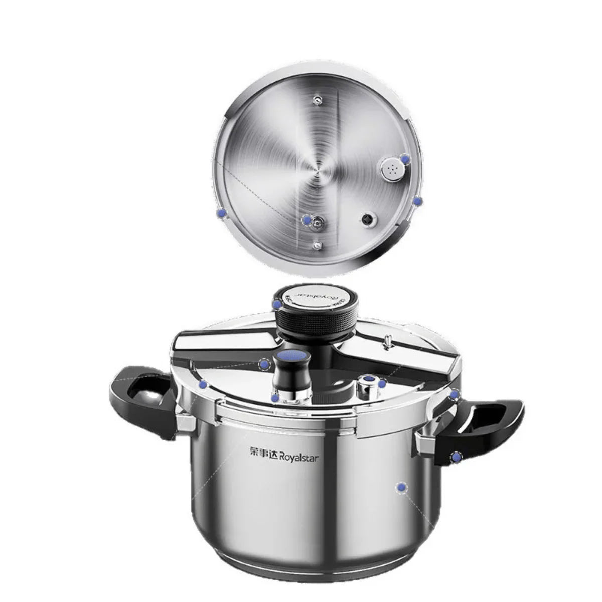 [Llevá 2 Pagá 1] Olla a Presión Supor de 3 Capas de Acero Inoxidable con Manijas de Goma | Seguridad Total para tu Cocina + Kit de Utensilios de Cocina