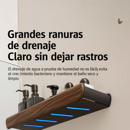 [Llevá 2 Pagá 1] Organizador de Baño de Madera con Escurridor y Diseño Moderno