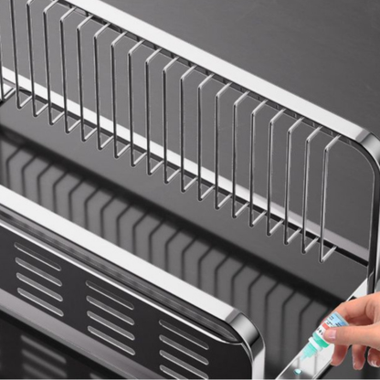 [Llevá 2 Pagá 1] Organizador de Baño de Acero Inoxidable de 3 Niveles + REGALO: 2 Mini Soportes Inox