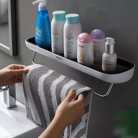 [Llevá 2 Pagá 1] Organizador de Baño con Escurridor Inteligente y Manija (¡Organización simple y fácil!)