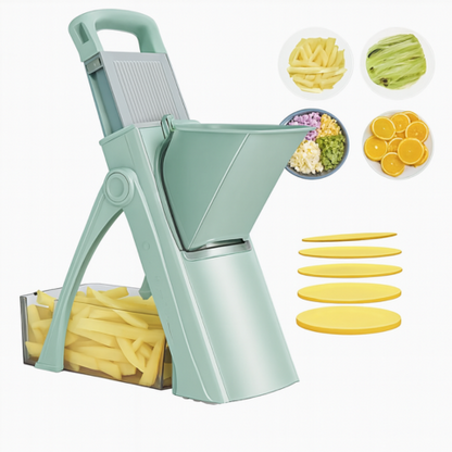 [Llevá 2 Pagá 1] Cortador de Verduras Multifuncional en Acero Inoxidable con Hoja Ajustable +REGALO: Kit de Utensilios de Cocina