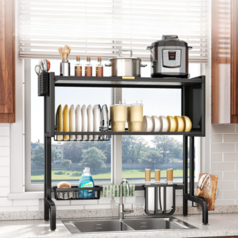 Organizador de Cocina Multifuncional en Acero Inoxidable + REGALO: Kit de Utensilios