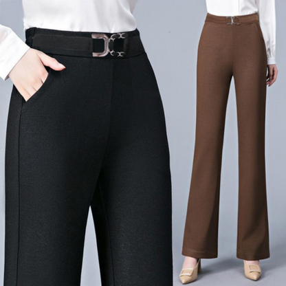 [Llevá 3 Pagá 2] Pantalón Social Femenino en Seda Hielo y Poliéster Diorah (Diseño Fino y Encantador)