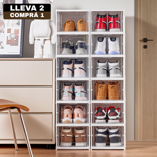 [Llevá 2 Pagá 1] Zapatera Modular SmartBox con Puertas Retráctiles (Organización Inteligente y Diseño Moderno!)