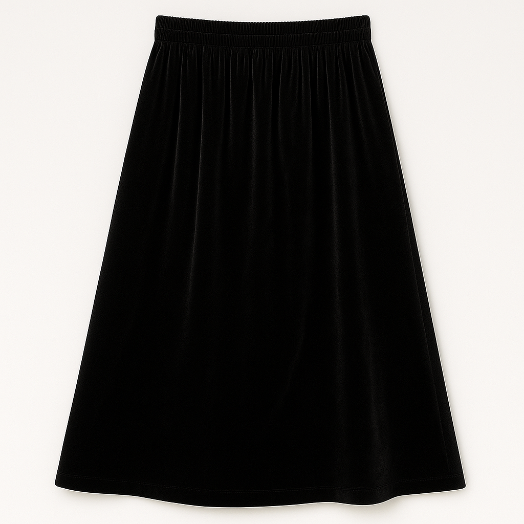 [Llevá 3 Pagá 2] Falda Midi Femenina de Chenilla y Terciopelo con Cintura Alta (¡Elegante y Minimalista!)