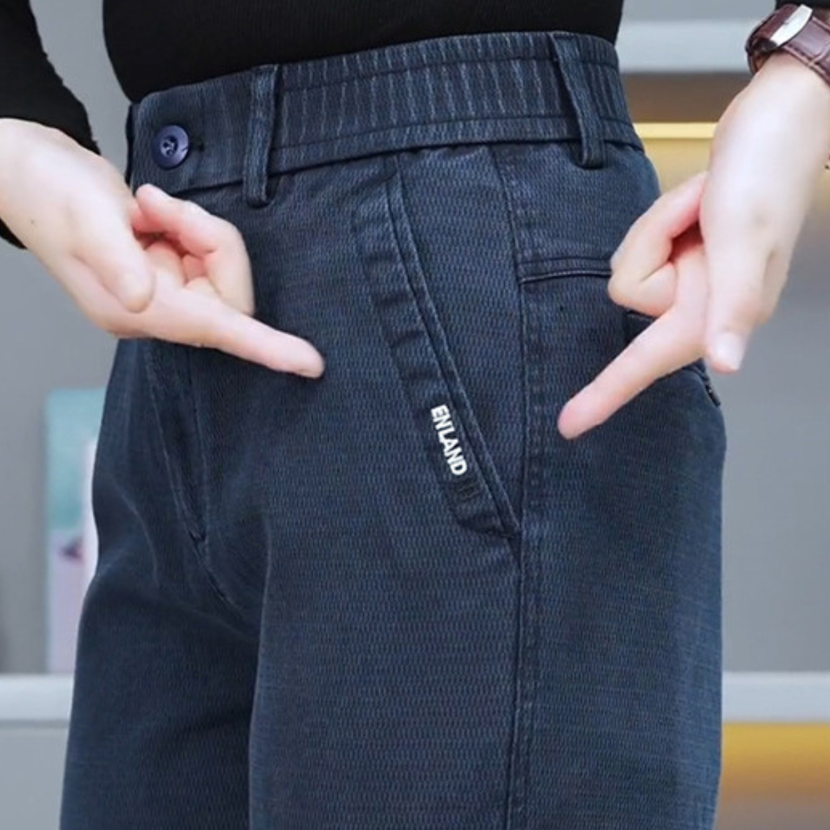 [Llevá 3 Pagá 2] Pantalón Ajustable Vitoria en Algodón y Elastano (¡Se adapta a tu cuerpo con estilo!)