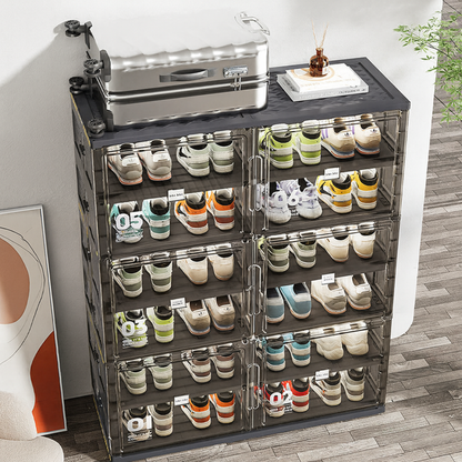 [Llevá 2 Pagá 1] Zapatera Smart con Puertas Retráctiles Desmontable con Rueditas (Organización Inteligente y Diseño Moderno!)