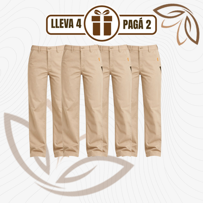 [Llevá 4 Pagá 2] Pantalón Silk Fit™ en Algodón Premium con Tacto Sedoso y Caída Liviana