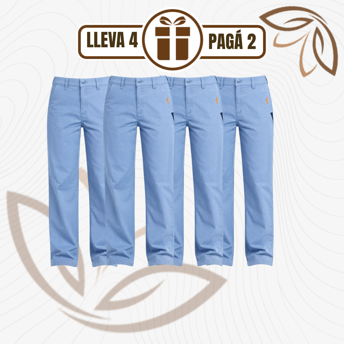 [Llevá 4 Pagá 2] Pantalón Silk Fit™ en Algodón Premium con Tacto Sedoso y Caída Liviana