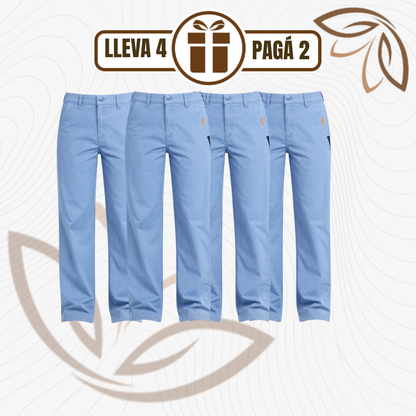 [Llevá 4 Pagá 2] Pantalón Silk Fit™ en Algodón Premium con Tacto Sedoso y Caída Liviana