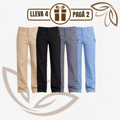 [Llevá 4 Pagá 2] Pantalón Silk Fit™ en Algodón Premium con Tacto Sedoso y Caída Liviana