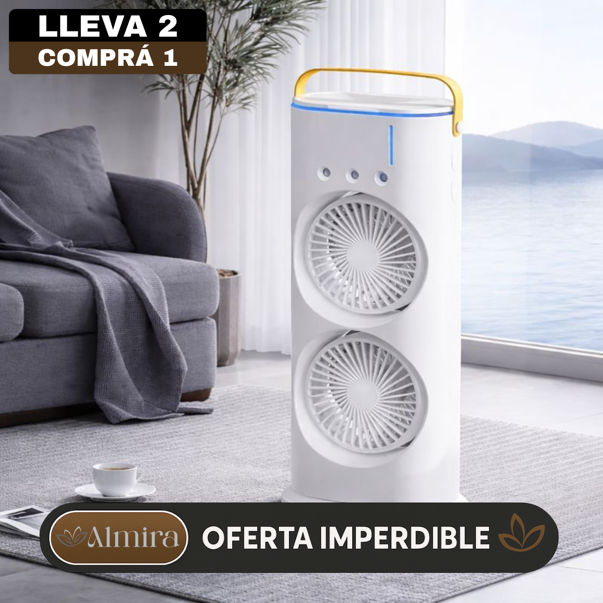 [Llevá 2 Pagá 1] Climatizador Arctic Pro™ con Ventilación Doble y Enfriamiento Turbo