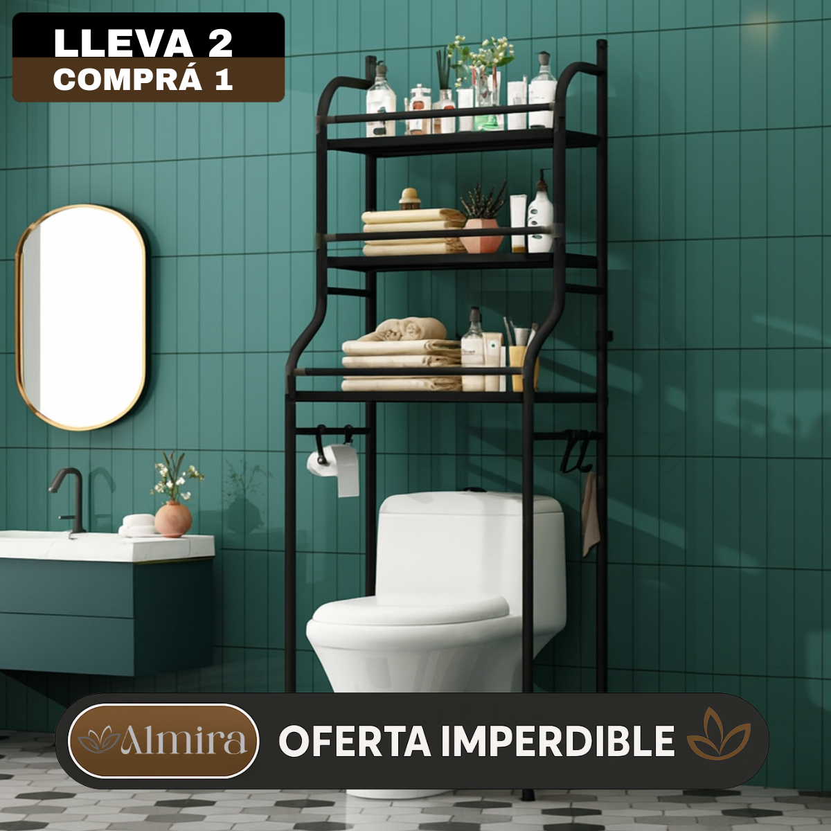 [Llevá 2 Pagá 1] Organizador Multifuncional de 3 Niveles en Acero Inoxidable