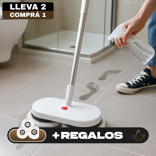 [Comprá 1 Llevá 2] Mopa Eléctrica Inteligente sin Cable con Spray Automático +3 Repuestos Gratis