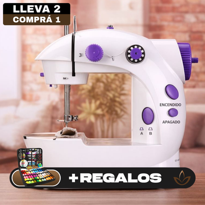 Mini Máquina de Coser Eléctrica Portátil con Regulación + REGALO: Kit de Costura