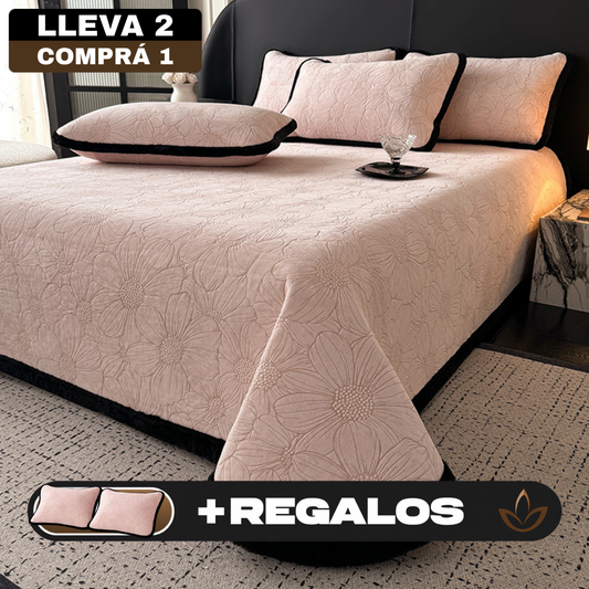[Llevá 2 Pagá 1] Ropa de Cama Completa en Algodón 100% con Estampa Floral (¡Moderna y Súper Confortable!) + REGALO: 2 Fundas para Almohada