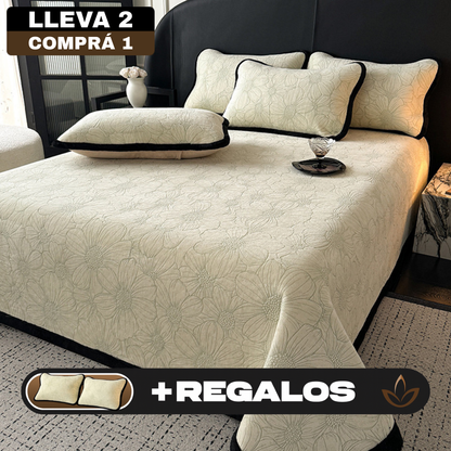 [Llevá 2 Pagá 1] Ropa de Cama Completa en Algodón 100% con Estampa Floral (¡Moderna y Súper Confortable!) + REGALO: 2 Fundas para Almohada