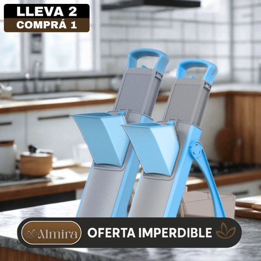 [Llevá 2 Pagá 1] Cortador de Verduras Multifuncional en Acero Inoxidable con Hoja Ajustable +REGALO: Kit de Utensilios de Cocina