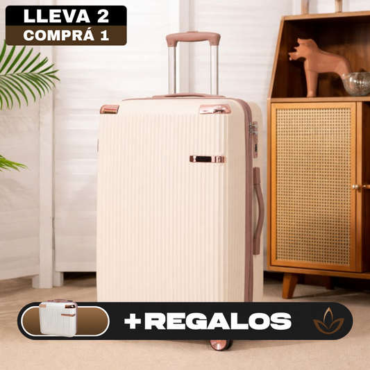 [Llevá 2 Pagá 1] Set de Viaje Imperia - Valija Premium de Policarbonato + Mini Valija de Regalo