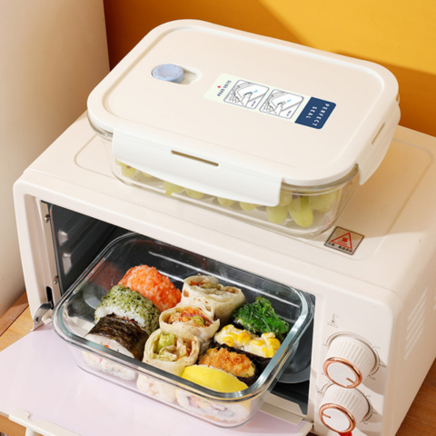 Kit 10 Potes Herméticos Antibacterianos de Vidrio Templado con Tapa de Alta Sellación