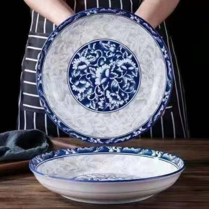 [Llevá 5 Pagá 3] Platos de Cerámica Resistente con Estampa Retro + REGALO: 5 Vasos de Vidrio